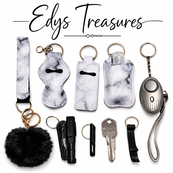 Accessories - 11pc Gray/Black Self-Defense Keychain